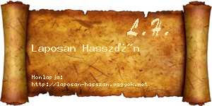 Laposan Hasszán névjegykártya